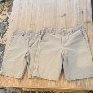2 Pairs of Vineyard Vines Kids Light Tan Flat Front Shorts